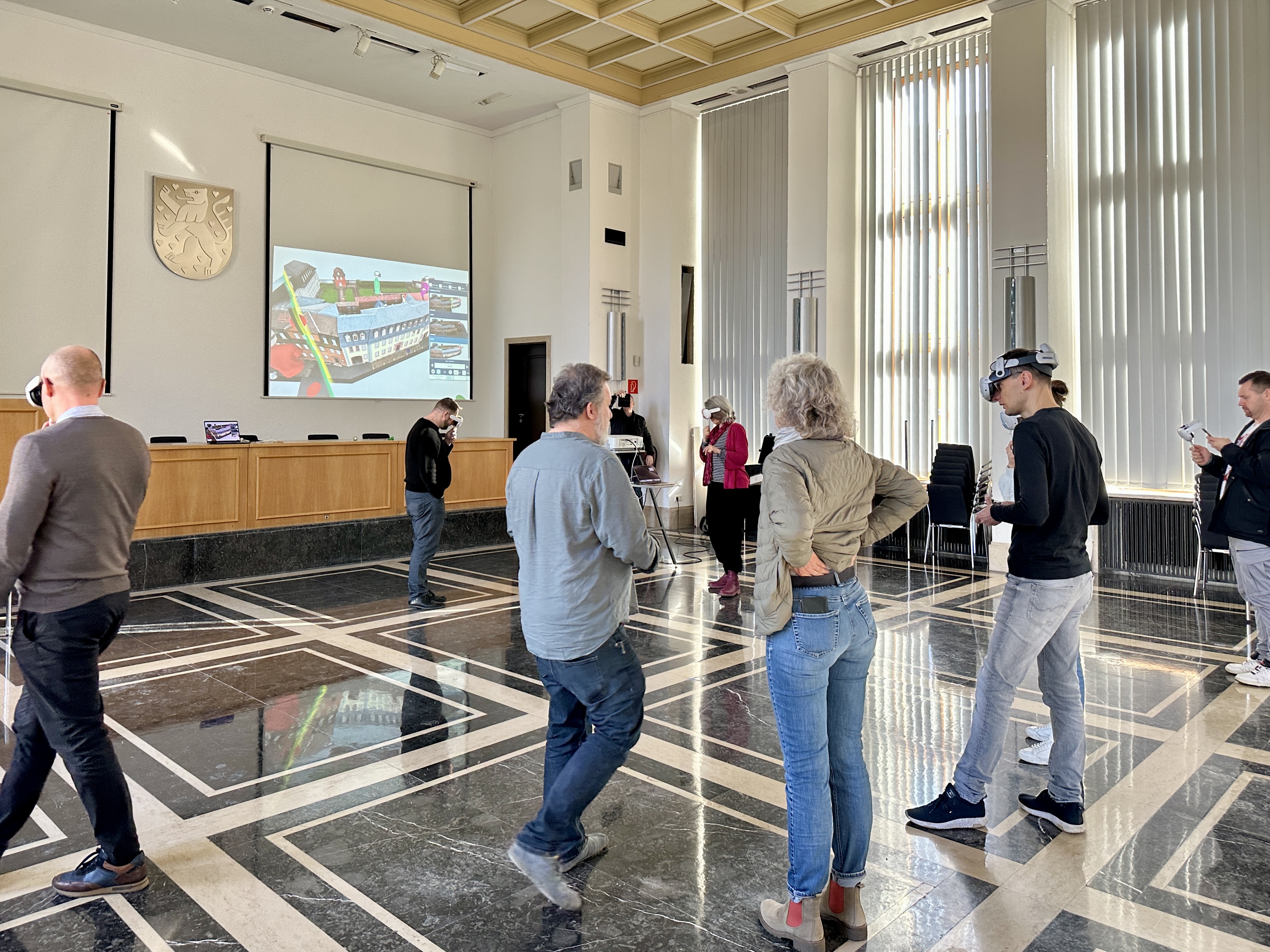 Eventbild vom Besuch des Wissenschaftsministers im Bauhaus Participation Lab